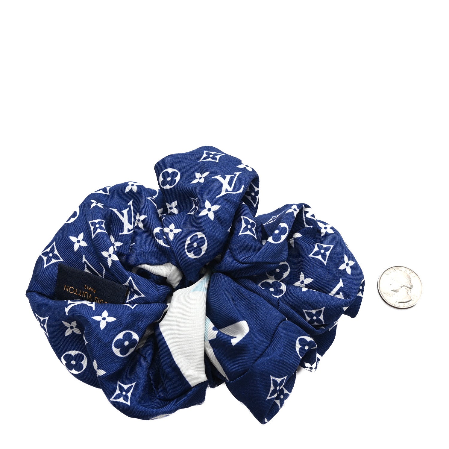 Louis Vuitton Silk Parasol Trop Chou Scrunchie Bleu 2 of 3
