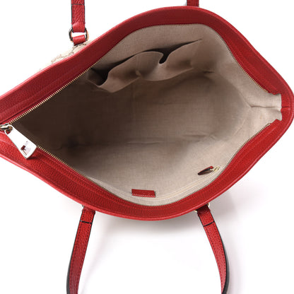 Gucci Monogram Bree Zippered Tote Beige Red 5 of 10