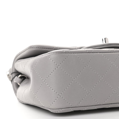 Chanel Lambskin Quilted Mini Rectangular Flap Grey 9 of 11