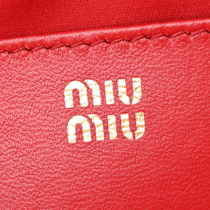 Miu Miu Nappa Matelasse Regular Arcadie Top Handle Bag Rosso 6 of 9