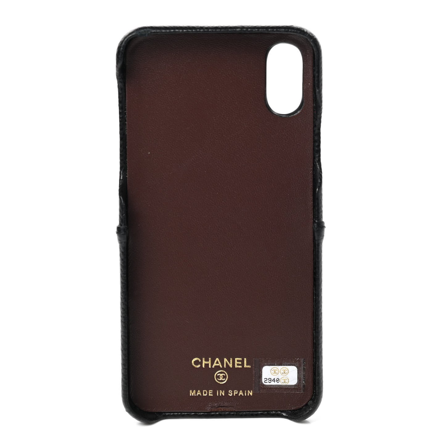 Caviar Quilted iPhone X Coco Tech Case Black