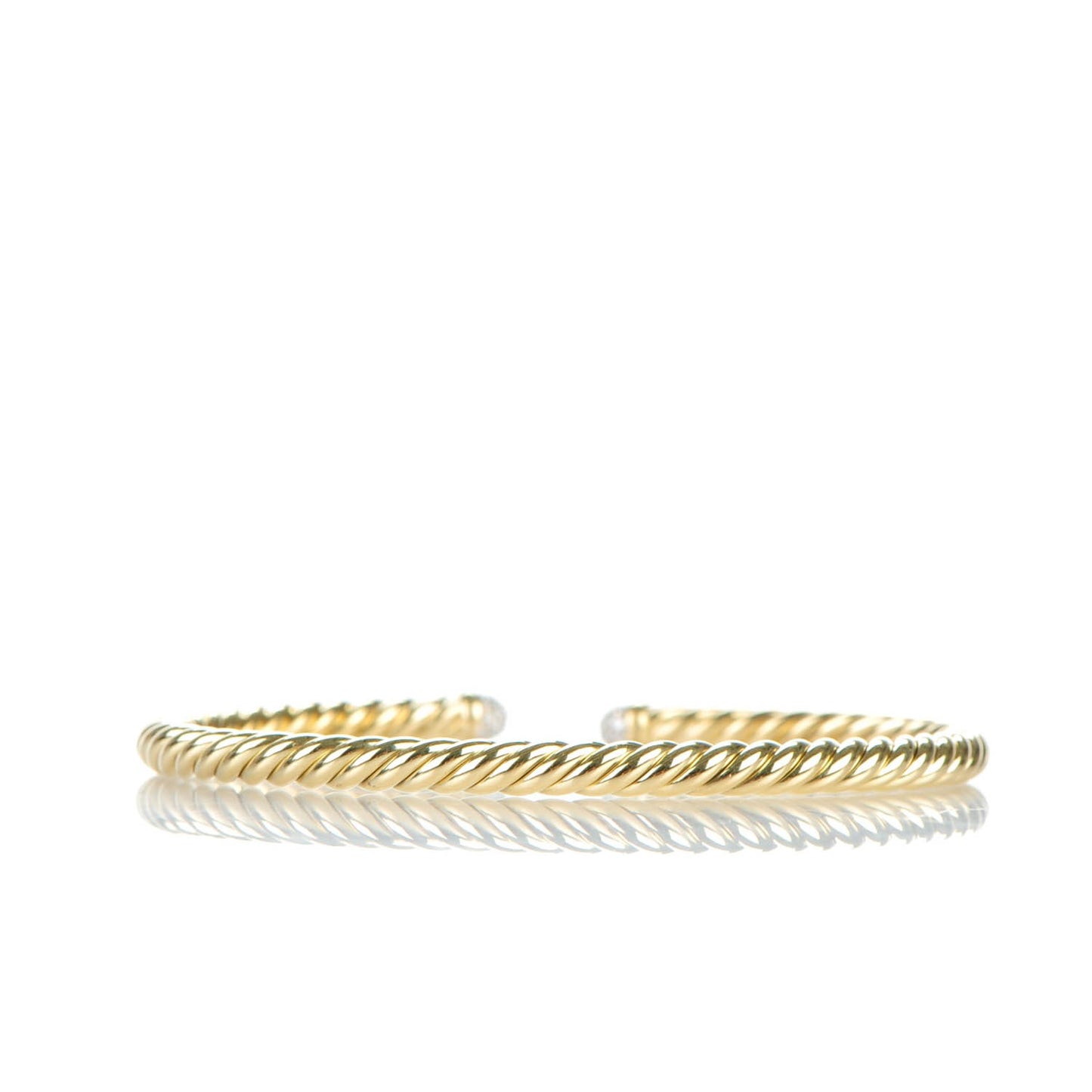 18K Yellow Gold Diamond 4mm Cablespira Bracelet