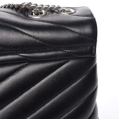 Saint Laurent Calfskin Y Quilted Monogram Medium Loulou Chain Satchel Black 13 of 13