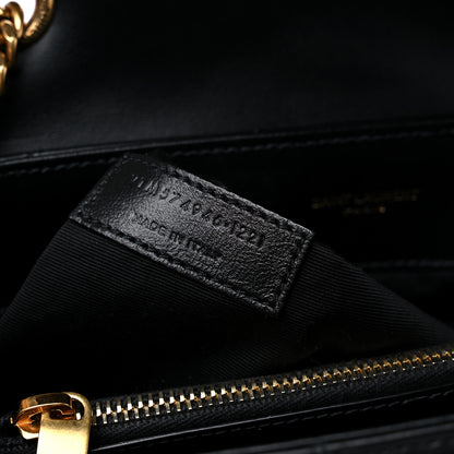 Saint Laurent Calfskin Y Quilted Monogram Medium Loulou Chain Satchel Black 8 of 13
