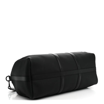 Louis Vuitton Grained Calfskin Aerogram Keepall Bandouliere 50 Black 3 of 9