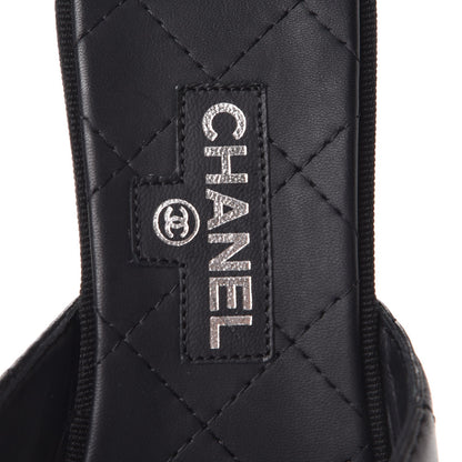 Chanel Lambskin Quilted CC Turnlock Sandals 36 Black 7 of 7