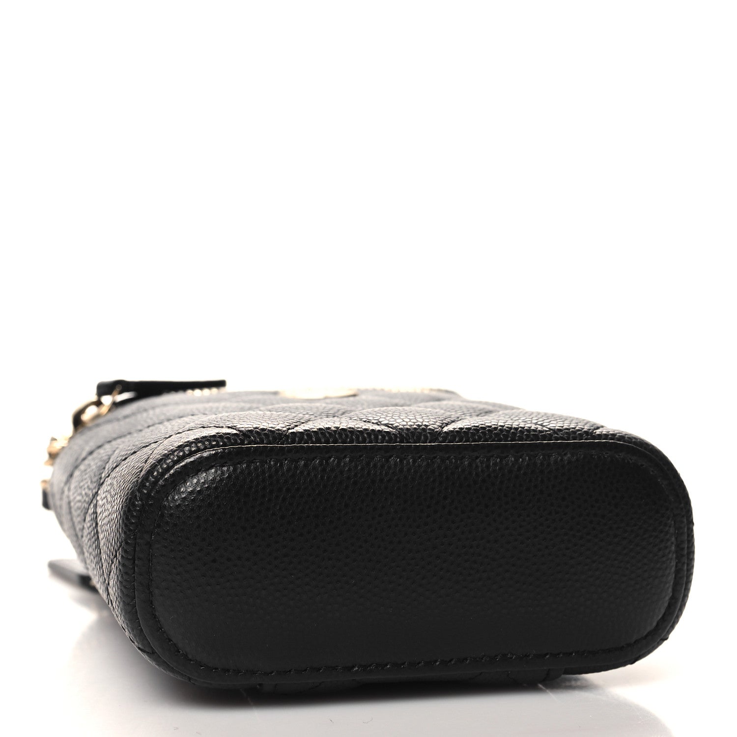 Chanel Caviar Quilted Small Vertical Coco Beauty Vanity Case With Chain Black 4 of 10