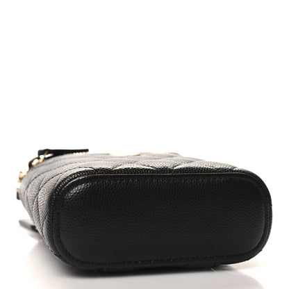Chanel Caviar Quilted Small Vertical Coco Beauty Vanity Case With Chain Black 4 of 10