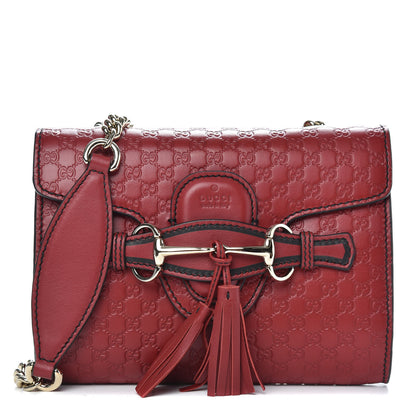 Gucci Soft Microguccissima Mini Emily Chain Shoulder Bag Rosso 1 of 10