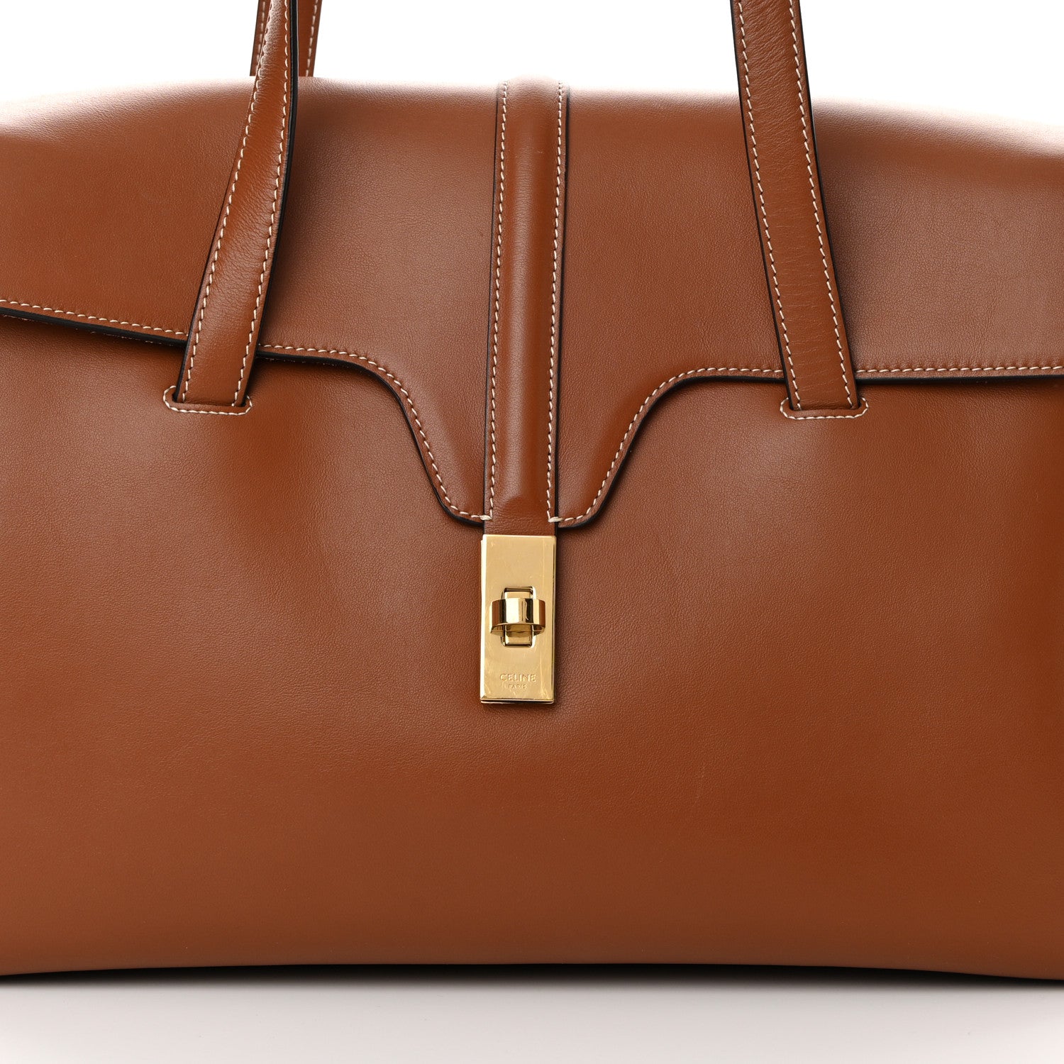 Celine Calfskin Medium Soft 16 Bag Tan 9 of 15
