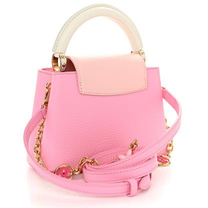 Louis Vuitton Taurillon Flower Chain Capucines Mini Candy Pink 3 of 10