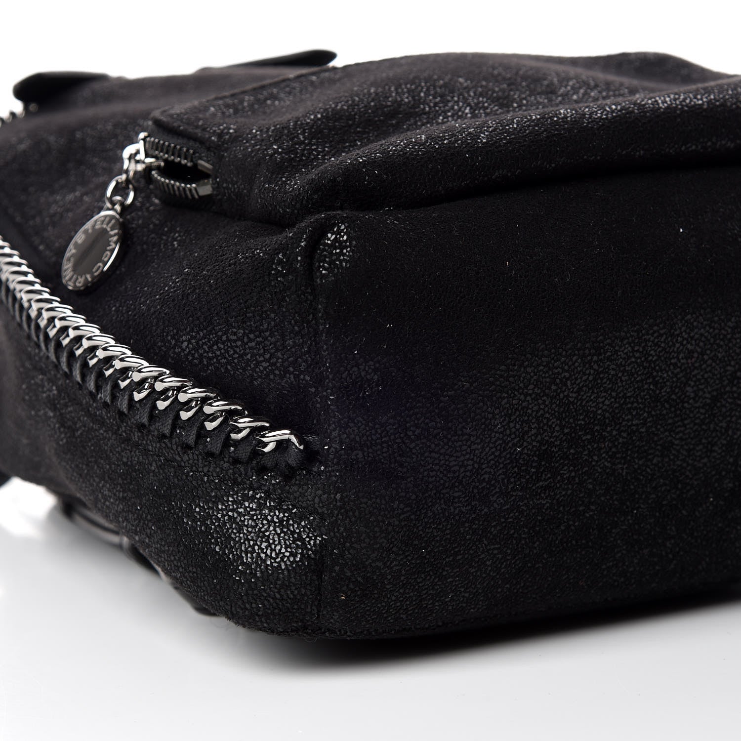 Stella McCartney Shaggy Deer Mini Falabella Backpack Black 5 of 9