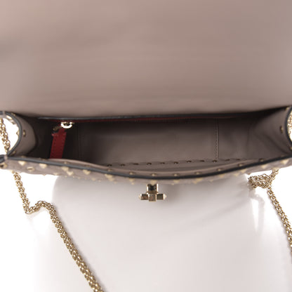 Valentino Garavani Lambskin Medium Rockstud Spike Shoulder Bag Poudre 5 of 9