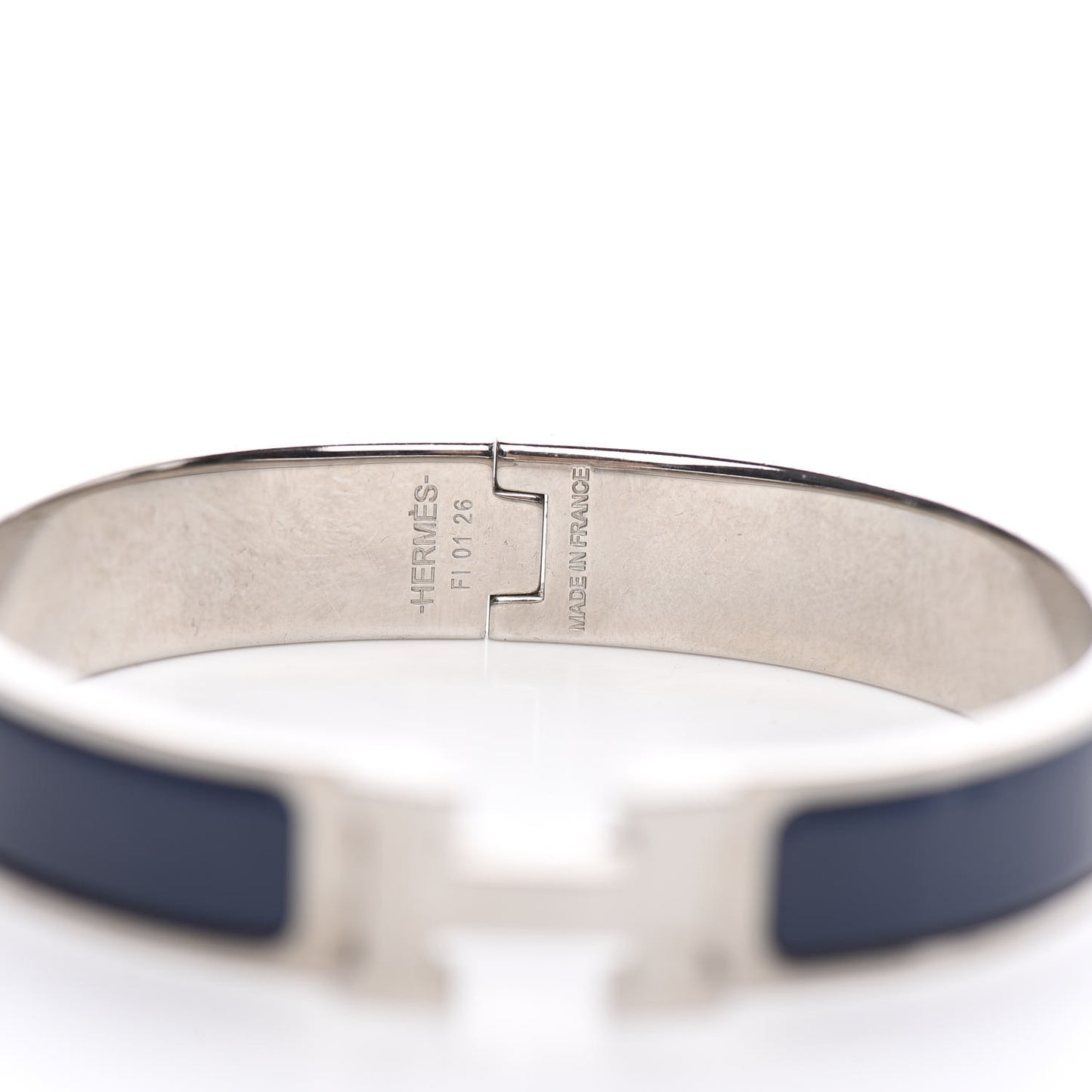 Narrow Enamel Clic Clac H Bracelet PM Bleu Nuit
