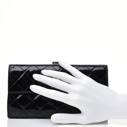 Chanel Patent Quilted Large Brilliant Flap Wallet Black 2 of 20