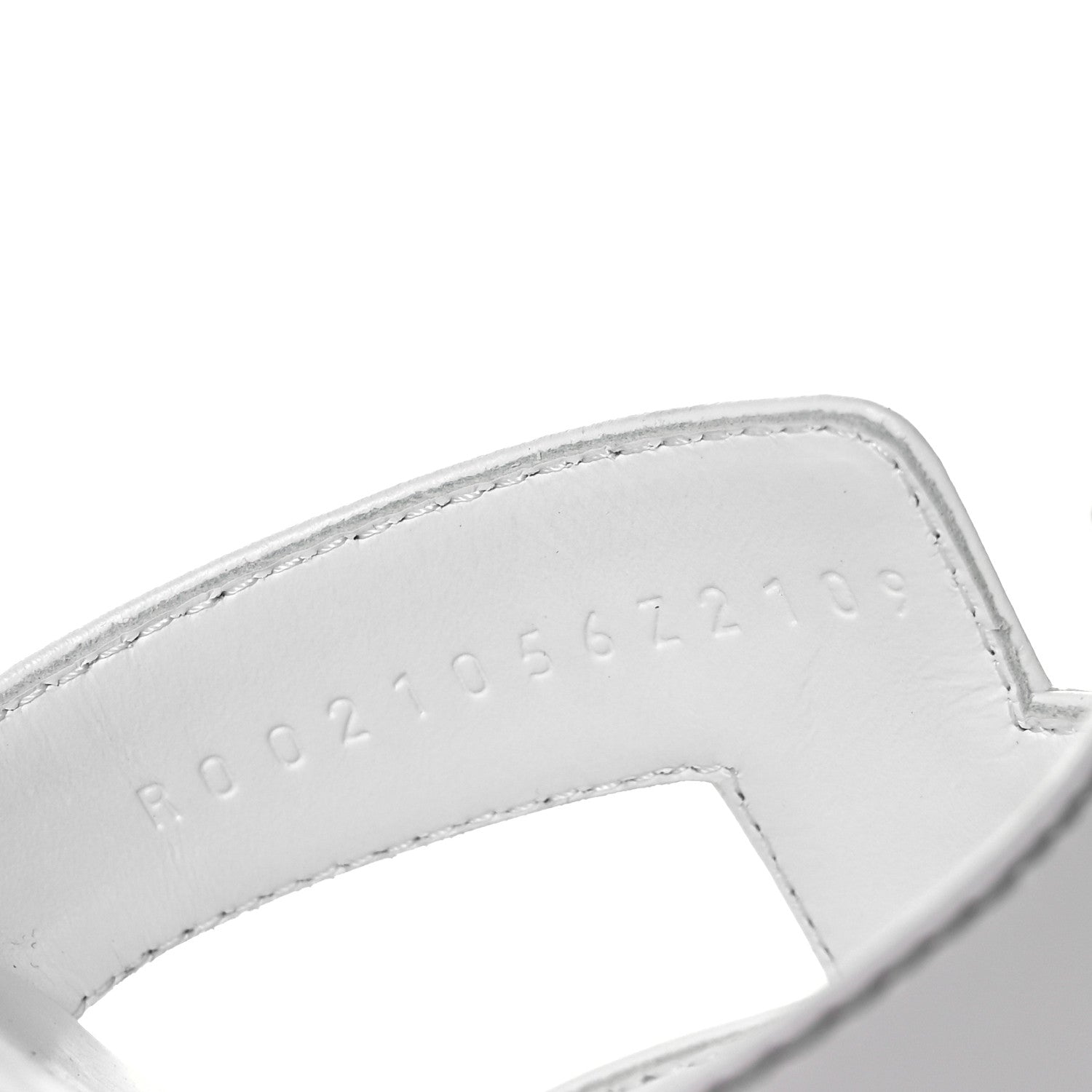 Hermes Box Calfskin Oran Sandals 37.5 White 8 of 9