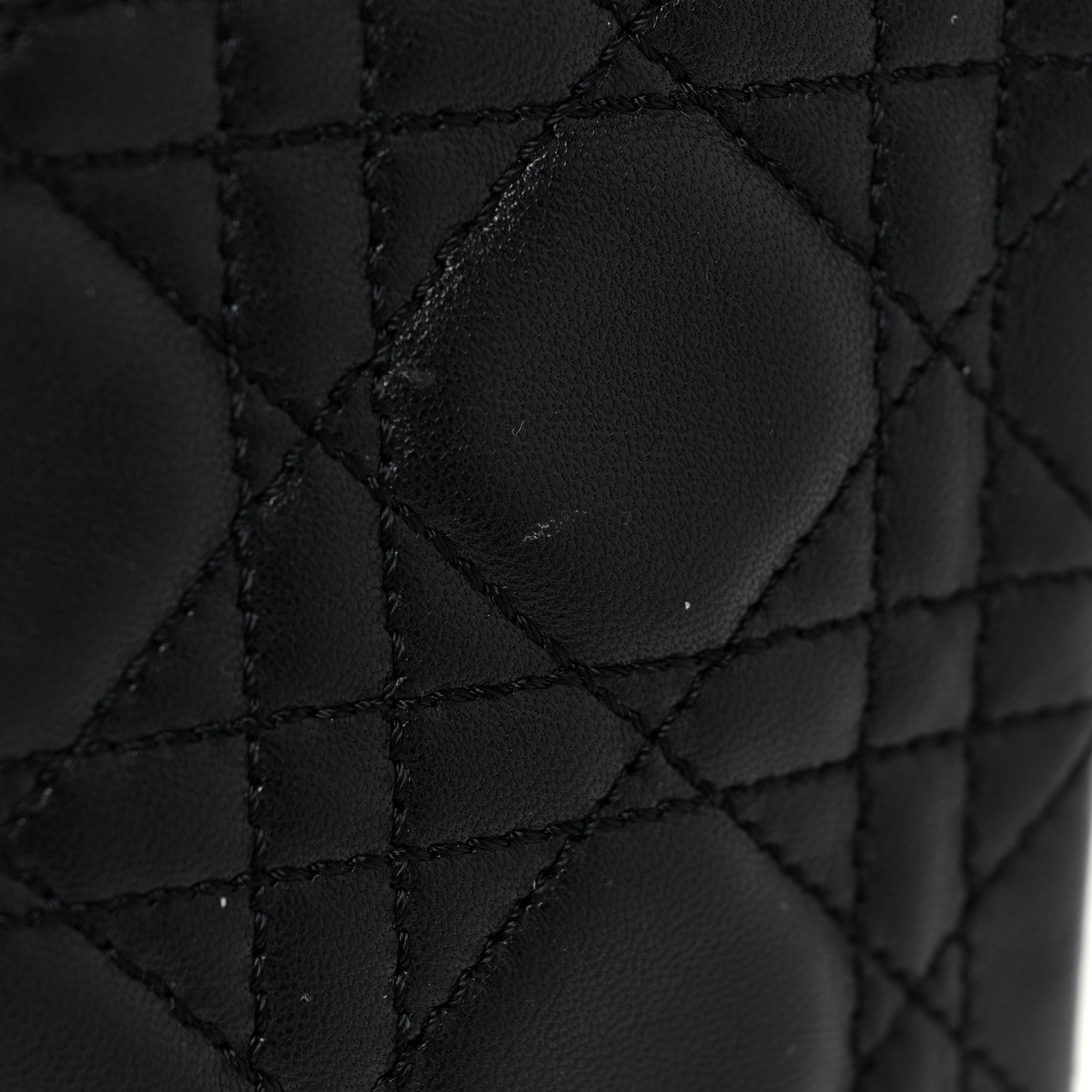 Christian Dior Lambskin Cannage Medium Lady Dior Black 14 of 15