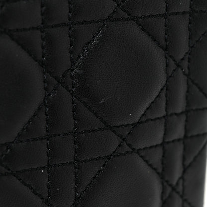 Christian Dior Lambskin Cannage Medium Lady Dior Black 14 of 15