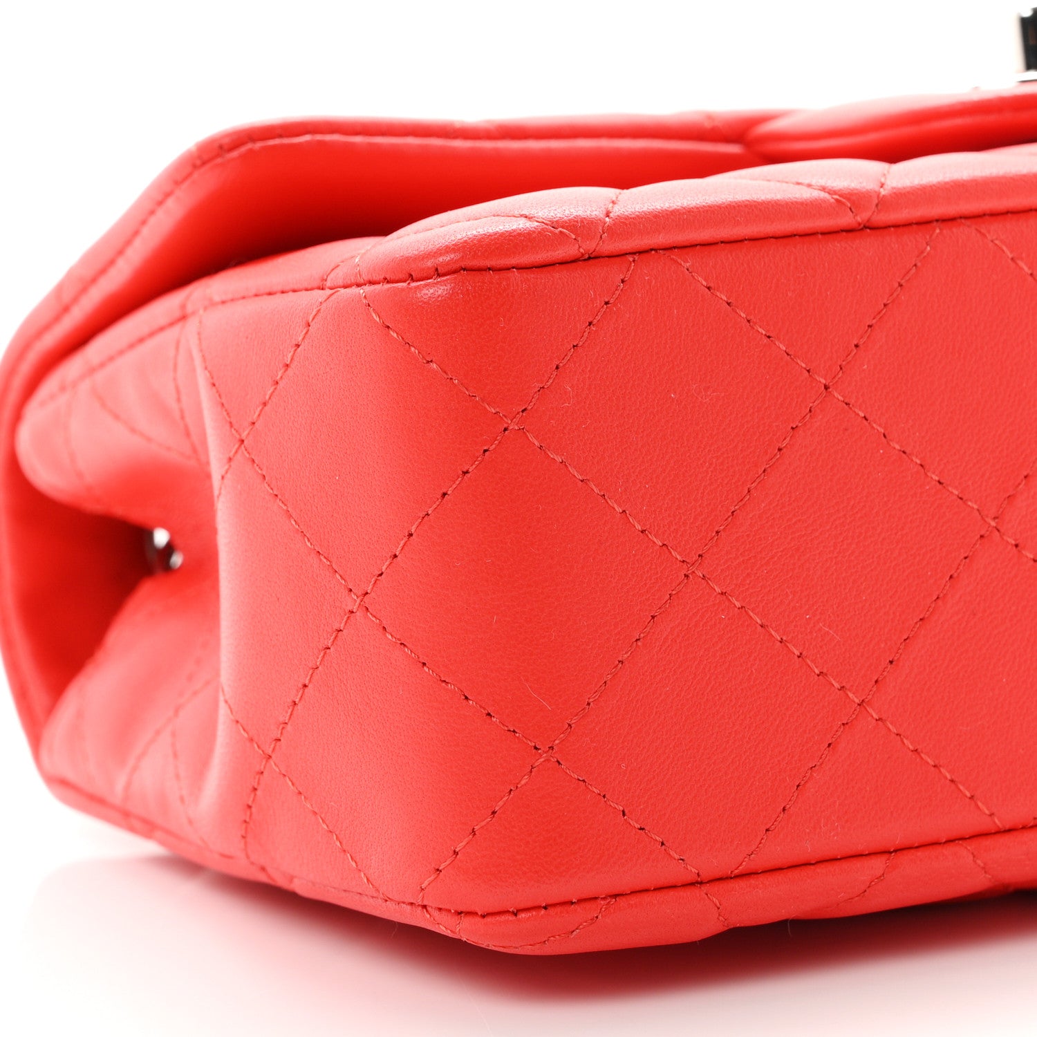 Chanel Lambskin Quilted Mini Rectangular Flap Red 9 of 11