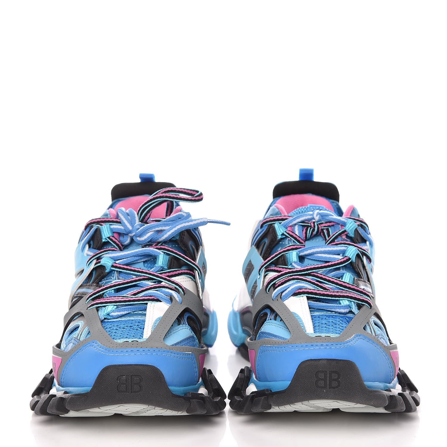 Balenciaga Mesh Nylon Womens Track Sneakers 36 Blue Black 2 of 7