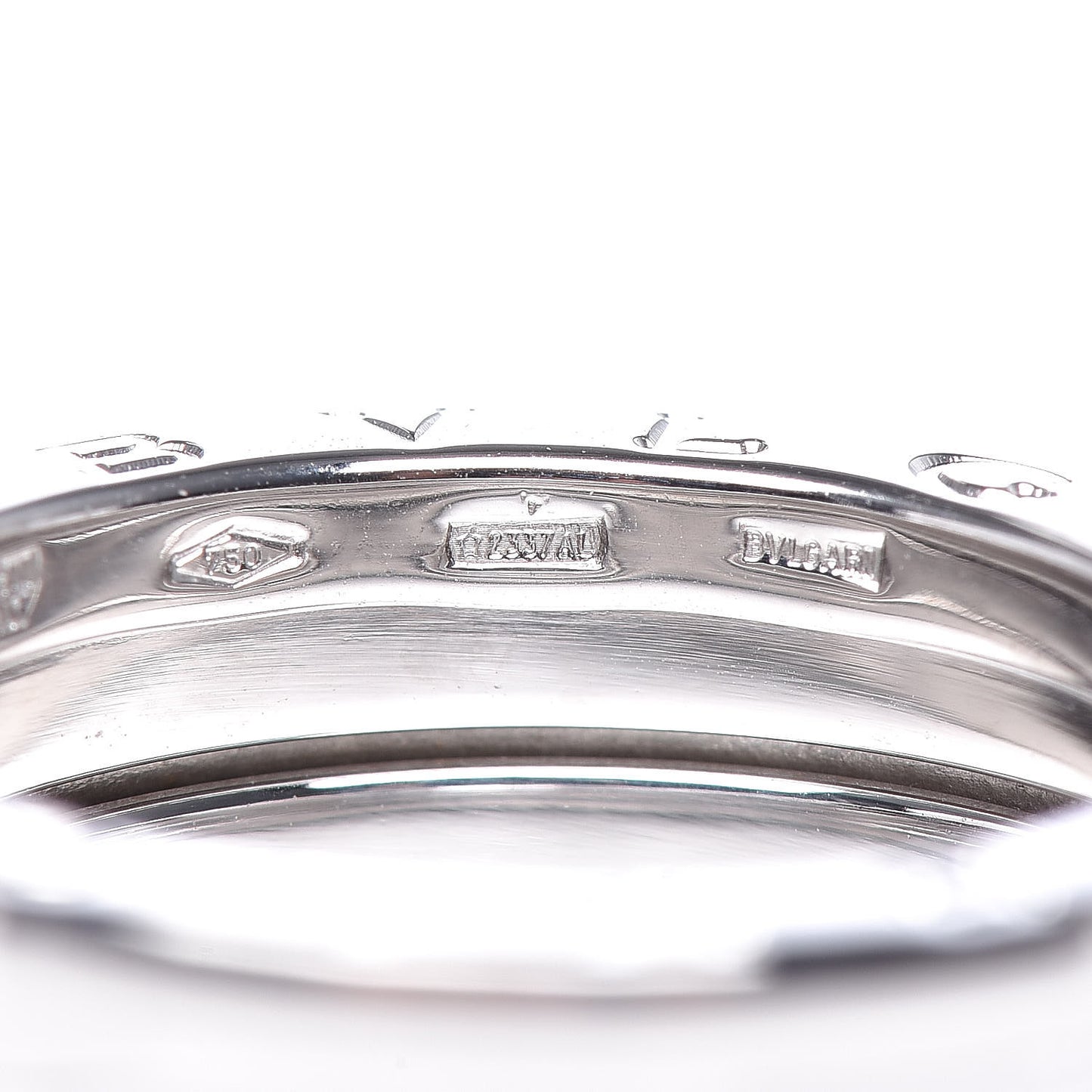 18K White Gold B.Zero1 Two-Band Ring 50 5.25