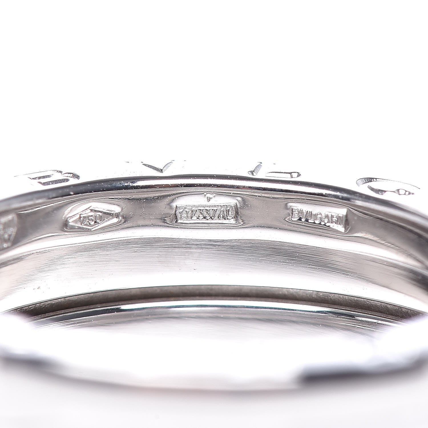 Bulgari 18K White Gold B.Zero1 Two-Band Ring 50 5.25 5 of 7