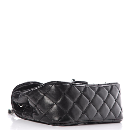 Chanel Lambskin Beaded Quilted Extra Mini Square Flap Black 4 of 15