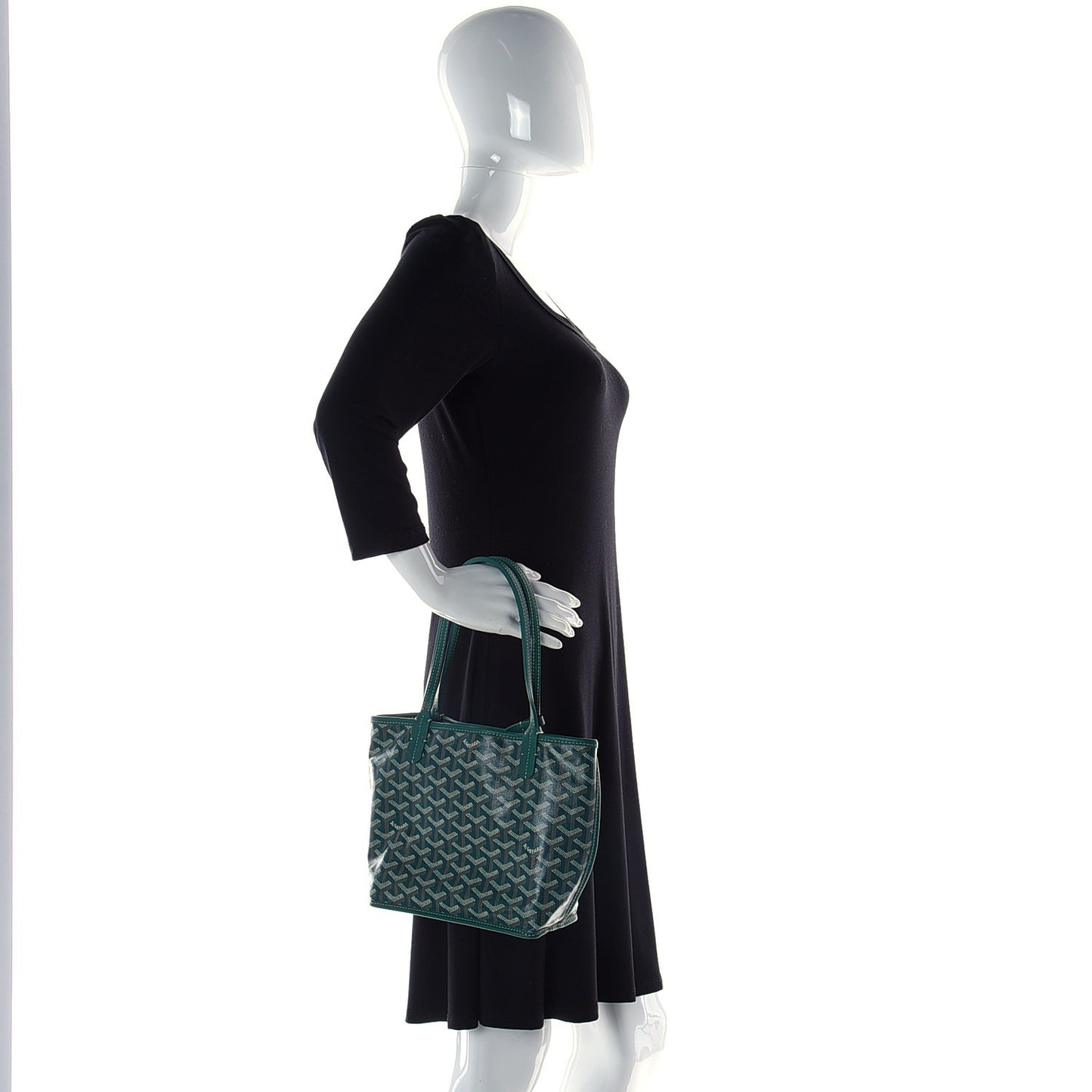 Goyardine Reversible Mini Anjou Green