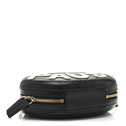 Chanel Lambskin Embroidered Chevron Quilted La Pausa Tassel Clutch Black 4 of 10