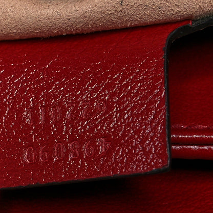 Gucci Vintage Effect Calfskin Matelasse Diagonal Large Torchon GG Marmont Shoulder Bag Black Romantic Cherry 6 of 9