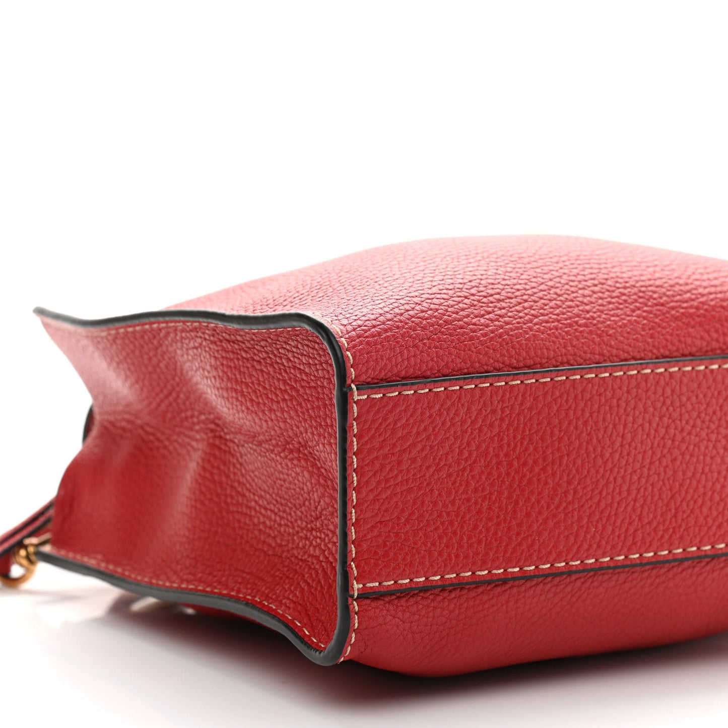 Pebbled Calfskin Mini Grind Tote Red