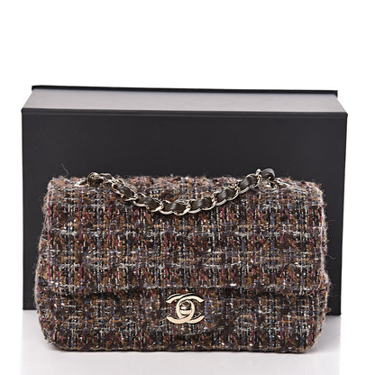 Chanel Tweed Quilted Mini Rectangular Flap Beige 11 of 11
