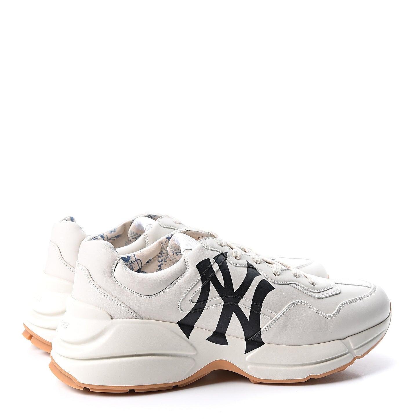X MLB Calfskin NY Yankees Mens Rhyton Sneakers 9.5 Mystic White
