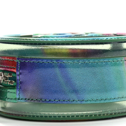 Chanel PVC Calfskin Lambskin Quilted Round Filigree Clutch With Chain Green 9 of 11