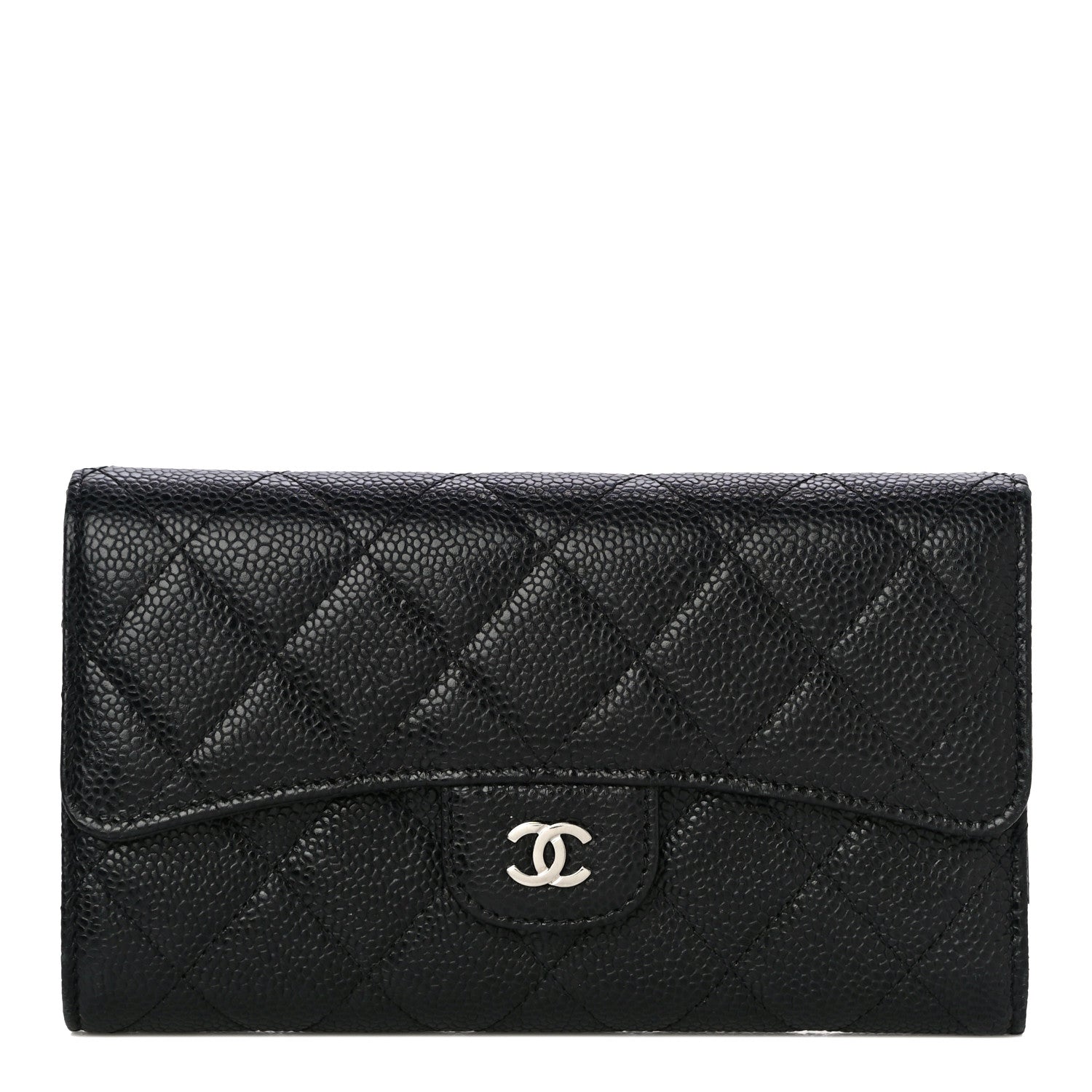 Chanel Caviar Quilted Large Flap Wallet Black 1 of 13
