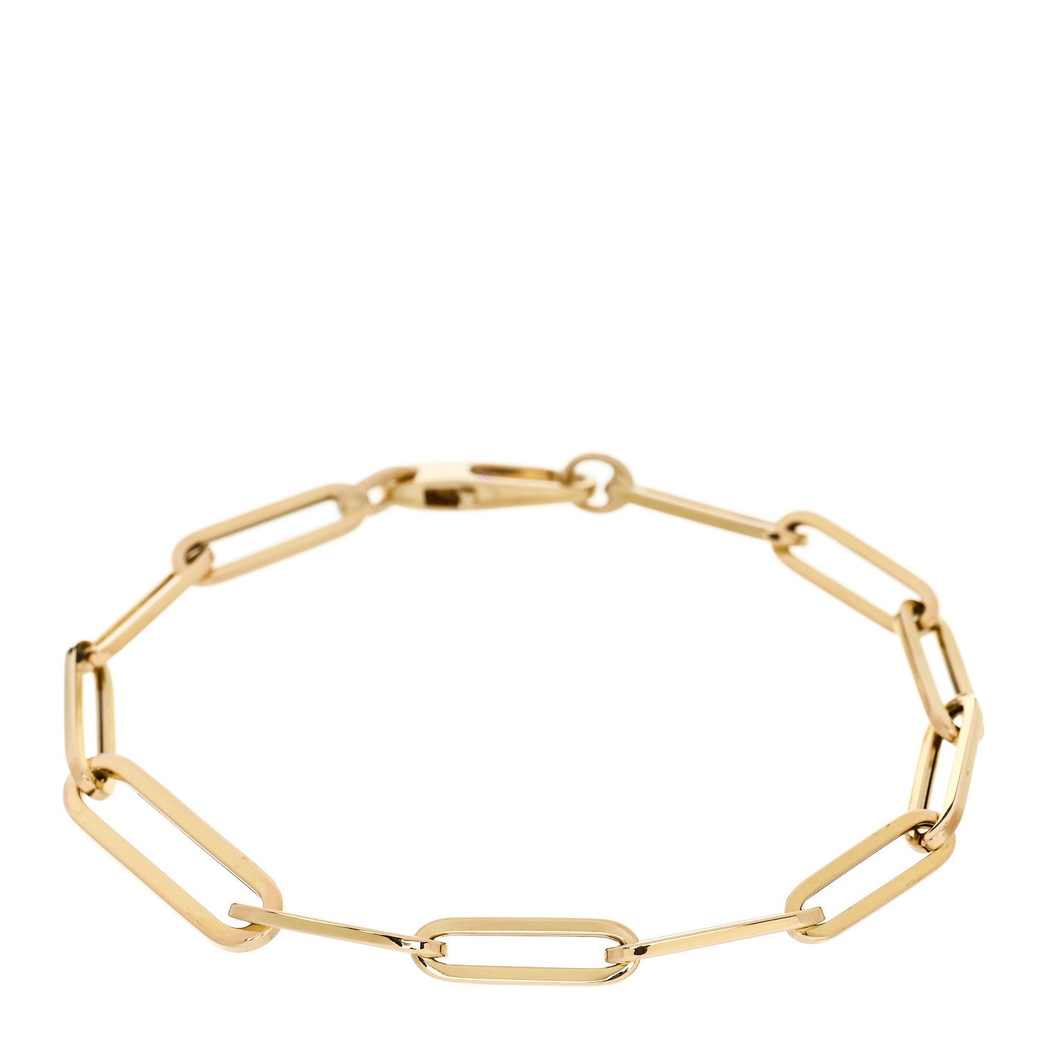 Roberto Coin 18K Yellow Gold Classic Alternating Size Paper Clip Bracelet 1 of 3