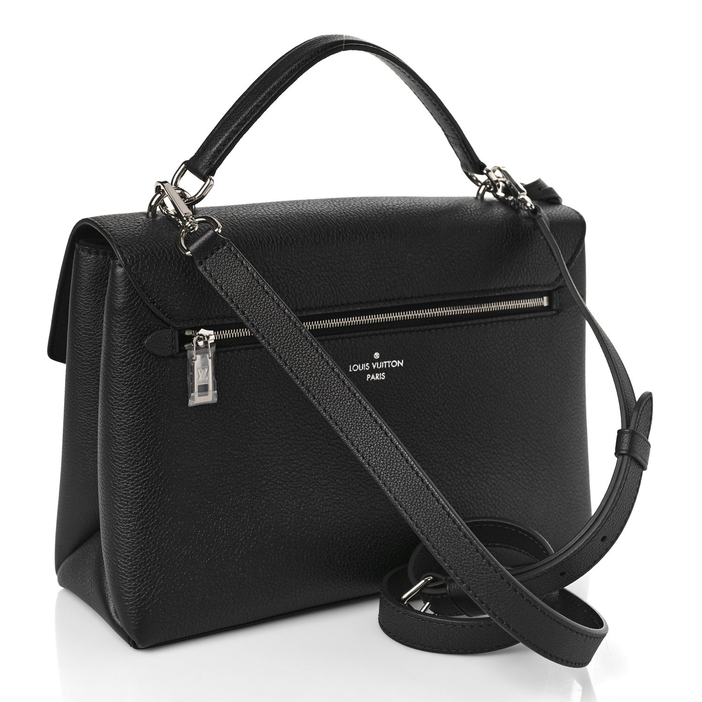 Soft Calfskin My Lockme Top Handle Vanille Black