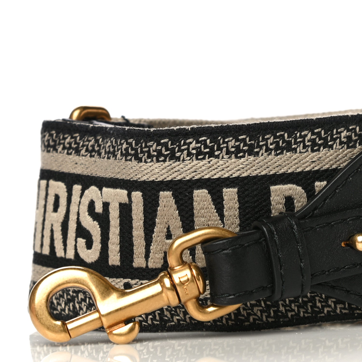 Christian Dior Canvas Embroidered Toile De Jouy Shoulder Strap Black 3 of 10