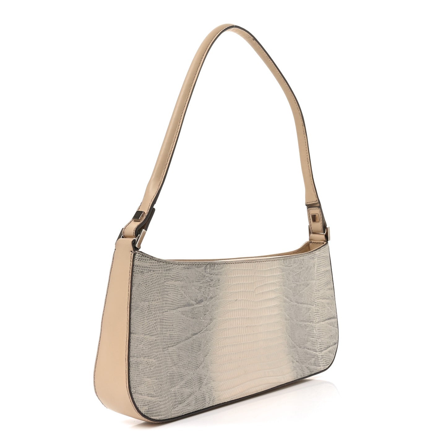 Lizard Calfskin Shoulder Bag Beige