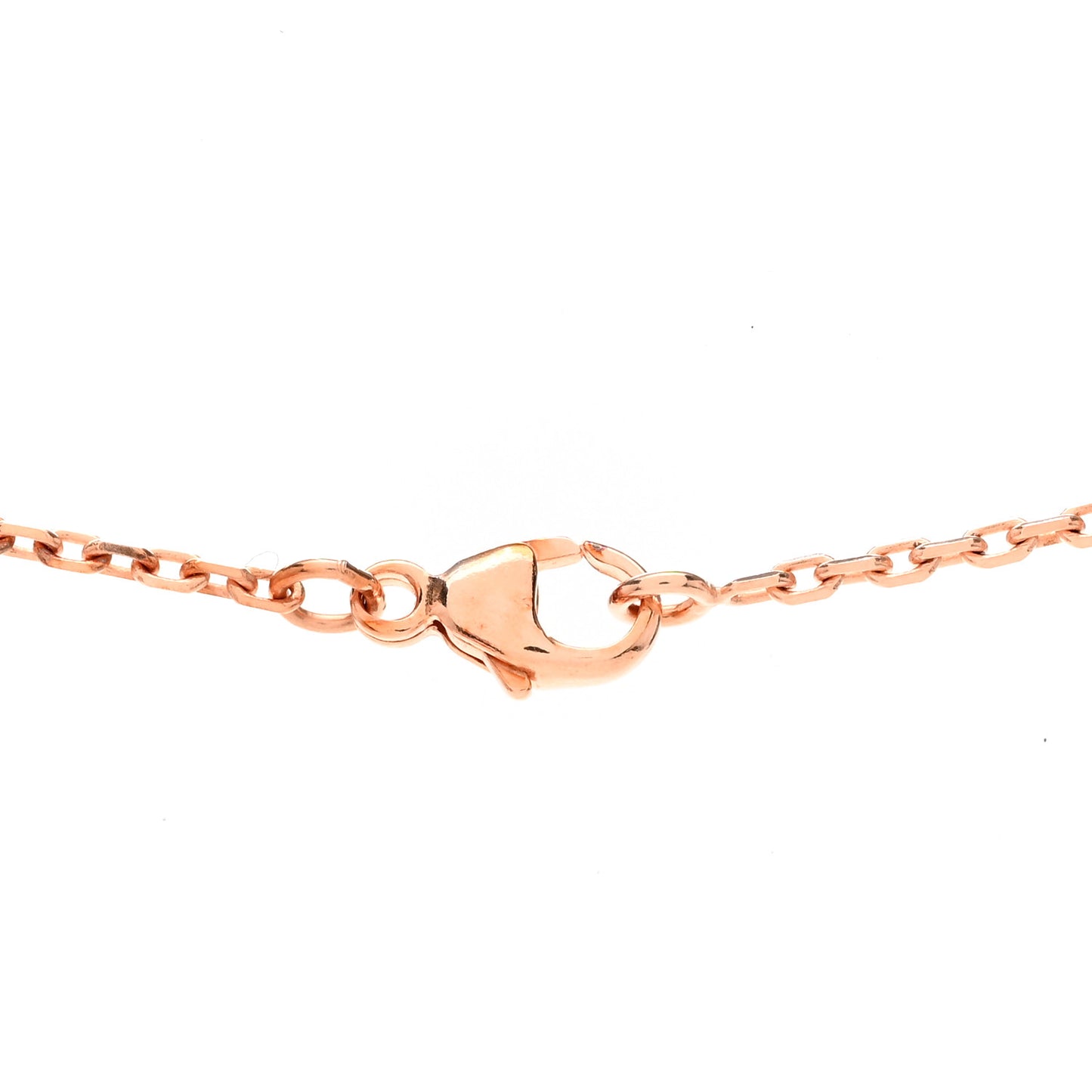Lacquered Rose Gold Mini Pop H Pendant Necklace White