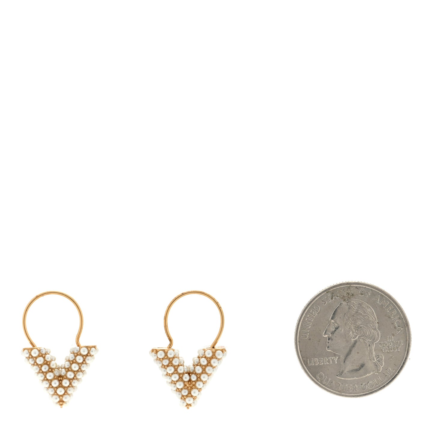 Brass Essential V Hoop Earrings Gold