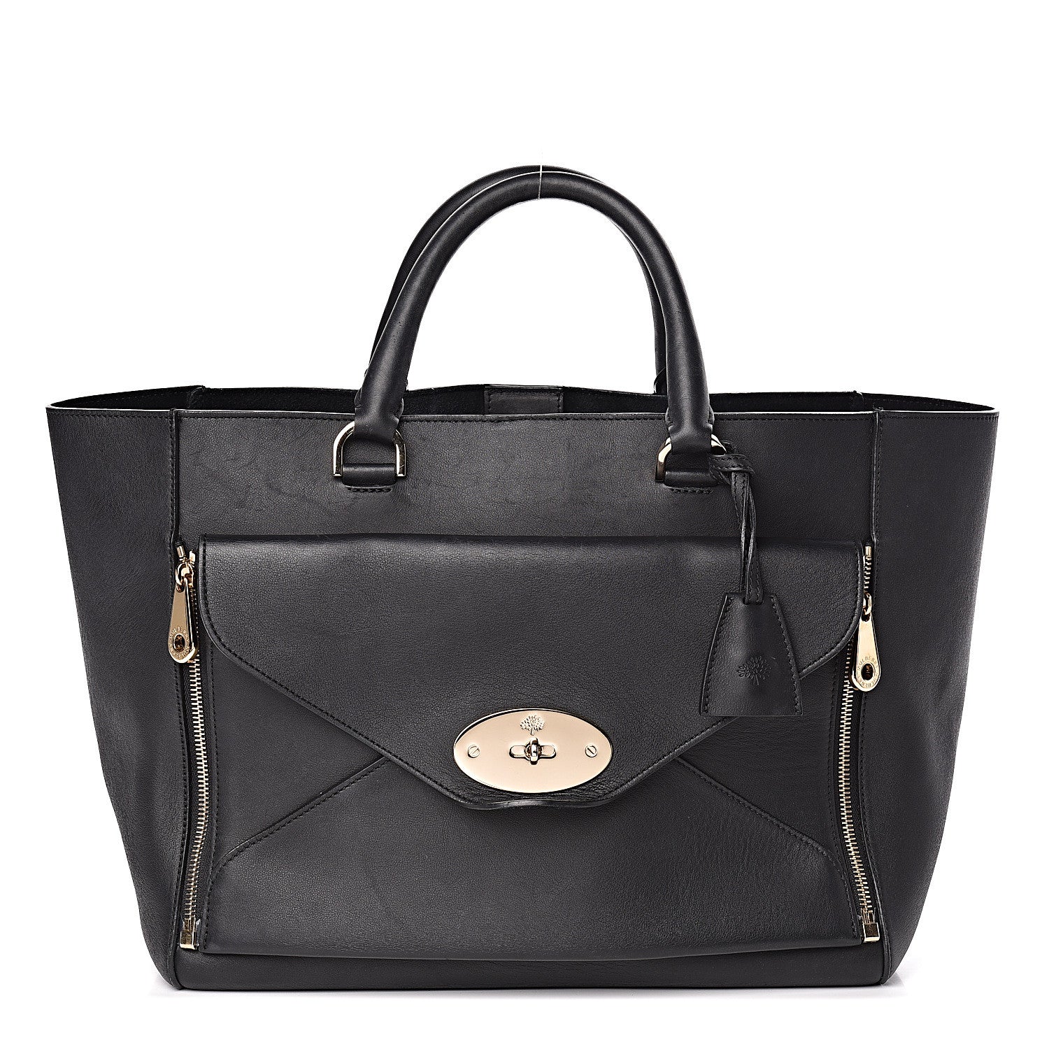 Mulberry Silky Calf Medium Willow Tote Black 1 of 17