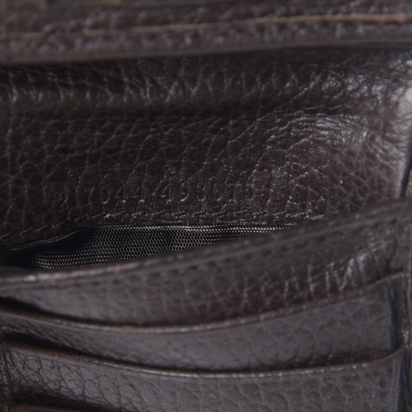 Monogram Bi-Fold ID Wallet Dark Brown