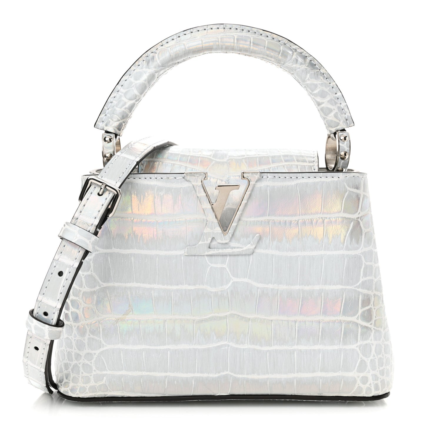 Alligator Mini Capucines Silver