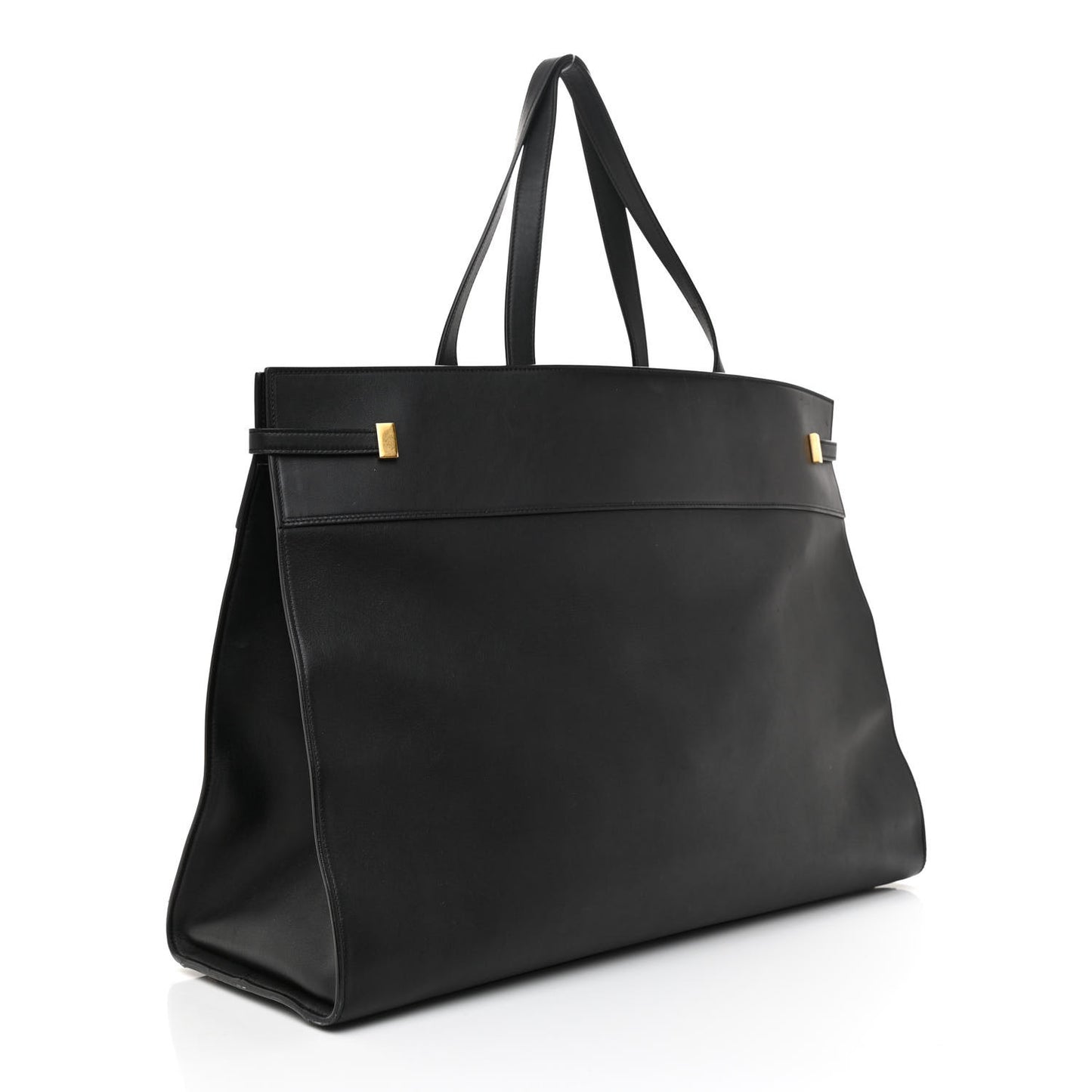 Calfskin Large Manhattan Shopper Tote Black