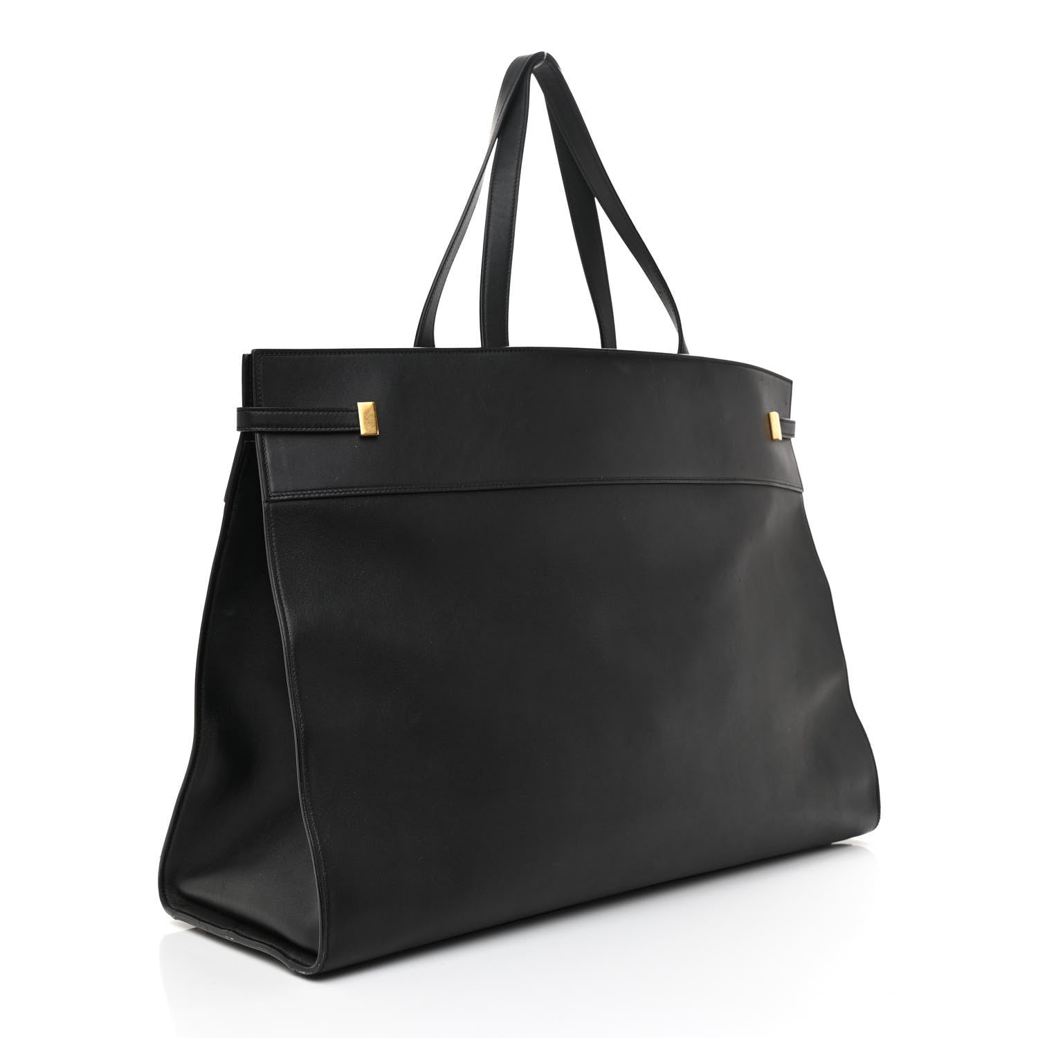 Saint Laurent Calfskin Large Manhattan Shopper Tote Black 3 of 7