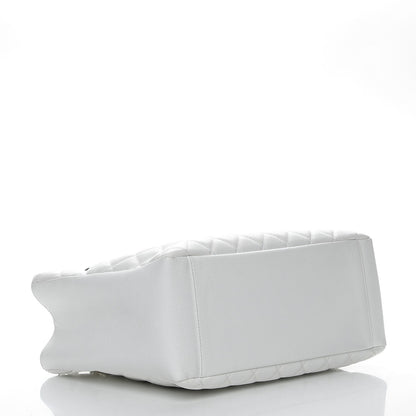 Chanel Caviar Quilted Grand Shopping Tote GST White 4 of 8
