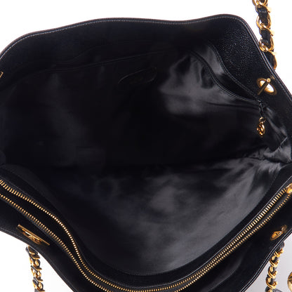 Chanel Caviar Large CC Shoulder Bag Black 7 of 10