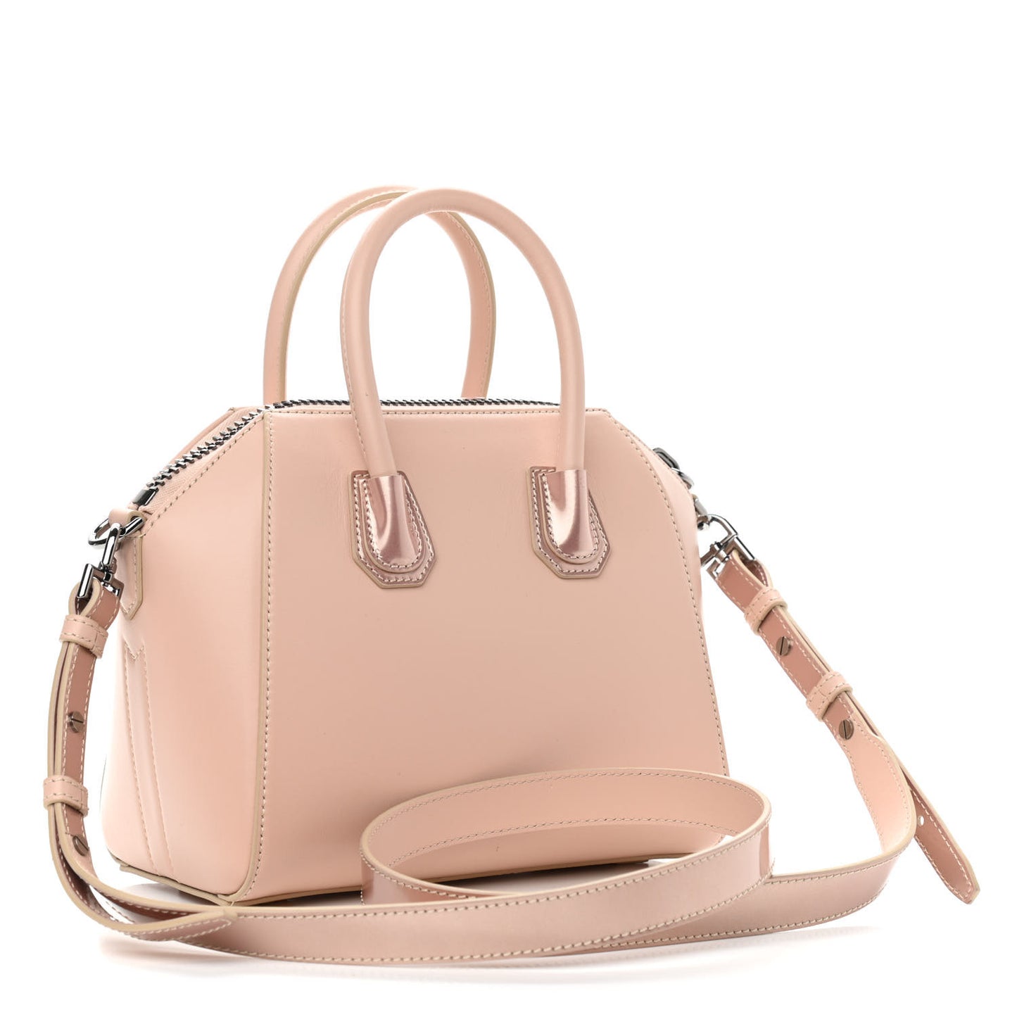 Metallic Calfskin Mini Antigona Light Pink