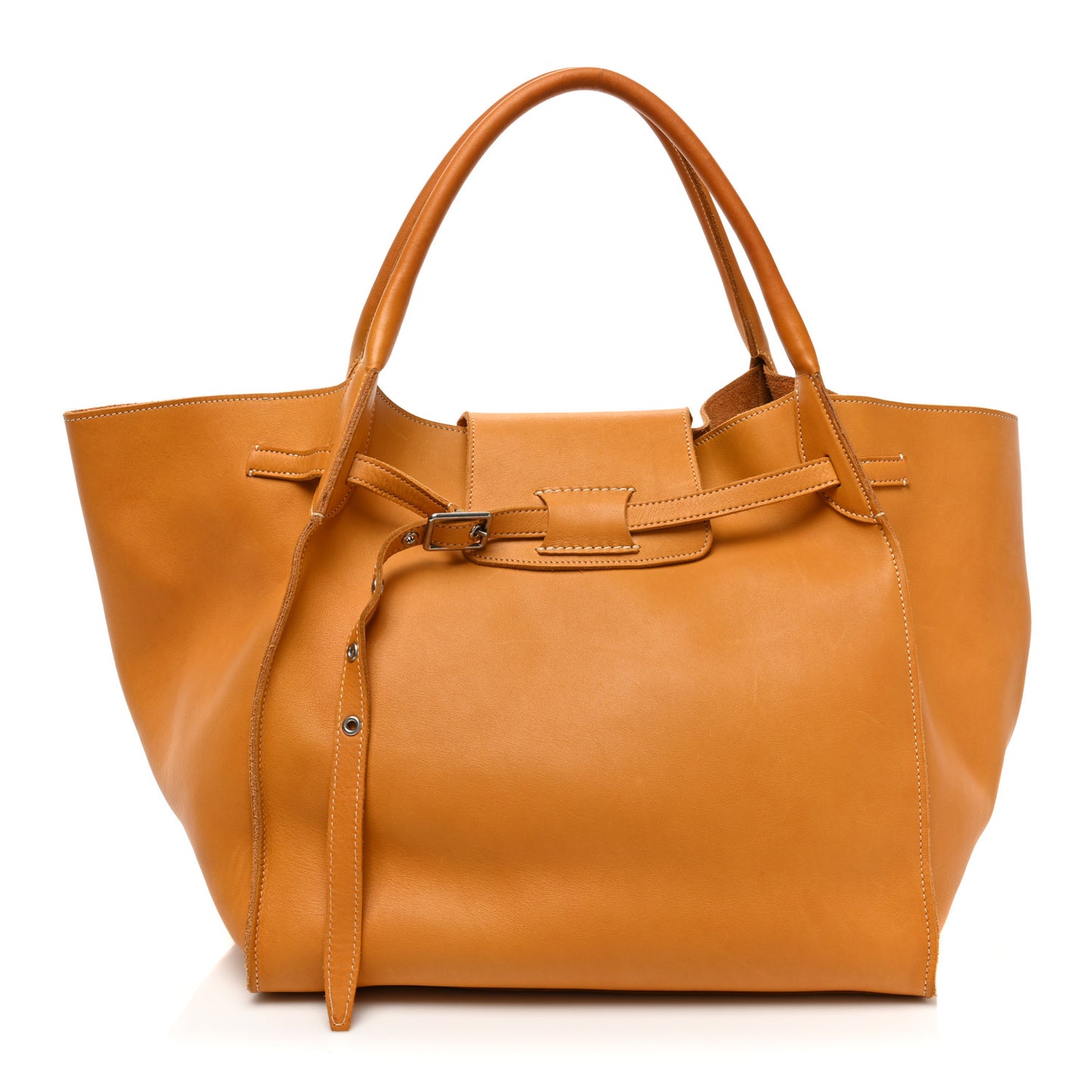 Smooth Calfskin Medium Big Bag Dark Yellow